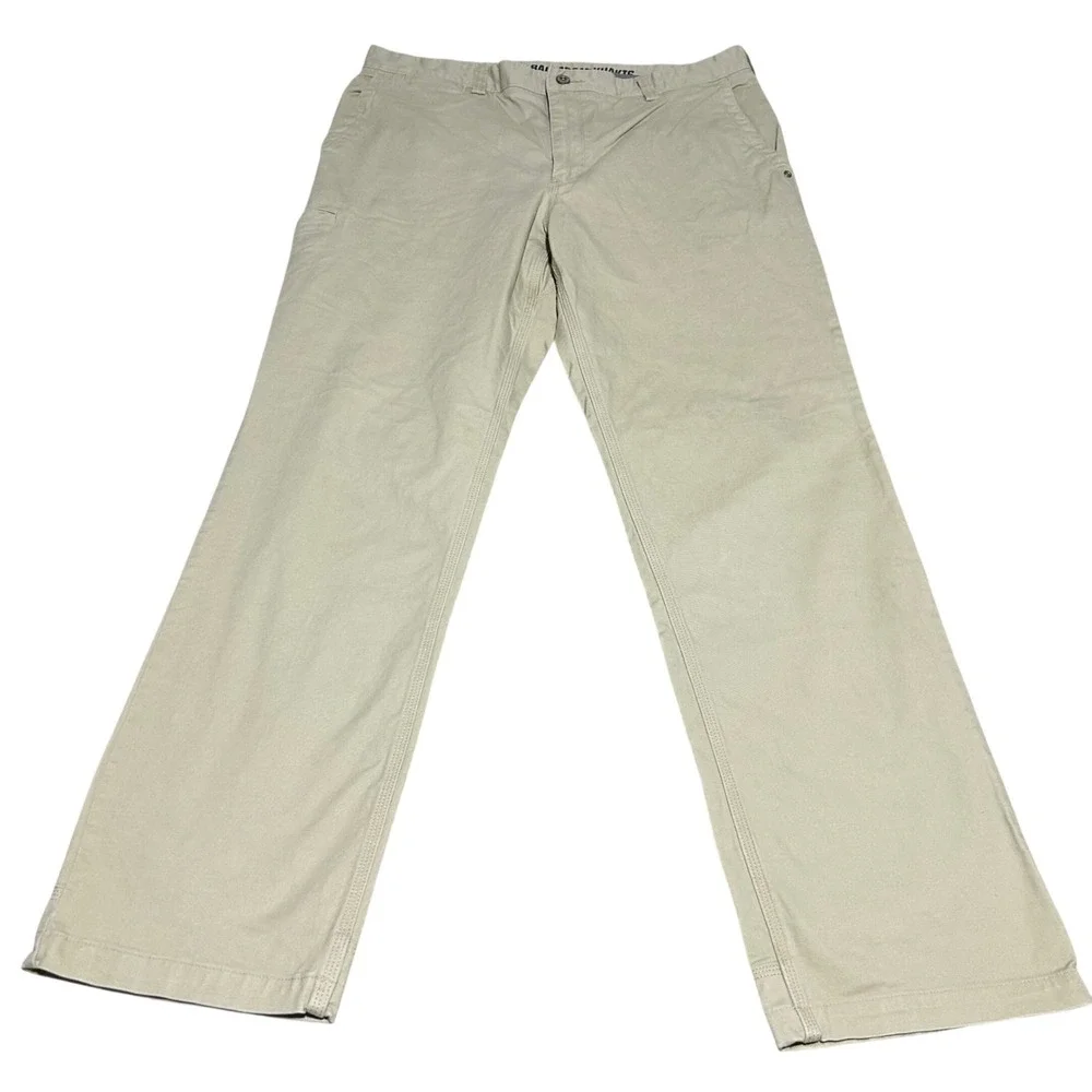 Duluth Trading Co Flex Ballroom Khakis Mens 36 34 Tan Utility Straight Leg Pants